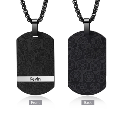 Collar de placa personalizado con 1 nombre para hombre-Jessemade ES