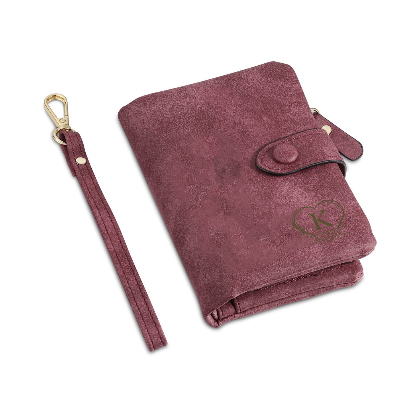 Cartera, billetera con 1 nombre, 1 letra, 1 texto y 1 foto personalizados monedero clásico para mujer-Jessemade ES