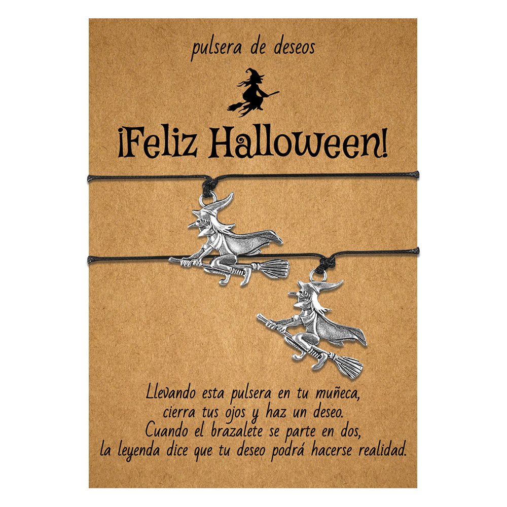 Pulsera de deseos-Unidad de 2 pulseras de bruja🧹 ¡Feliz Halloween!-Jessemade ES