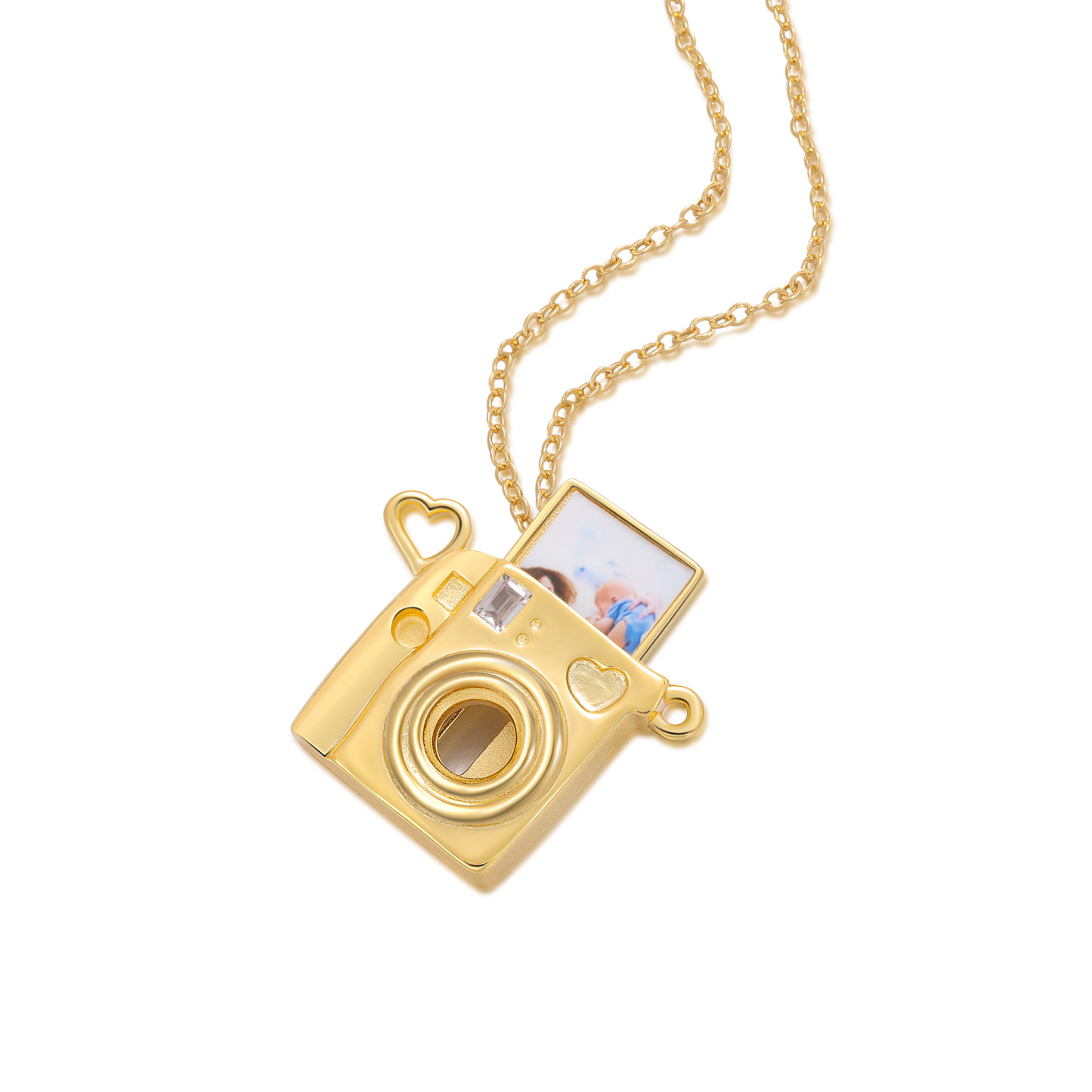 Collar de cámara con foto para niñitas con 1 foto personalizada-Jessemade ES