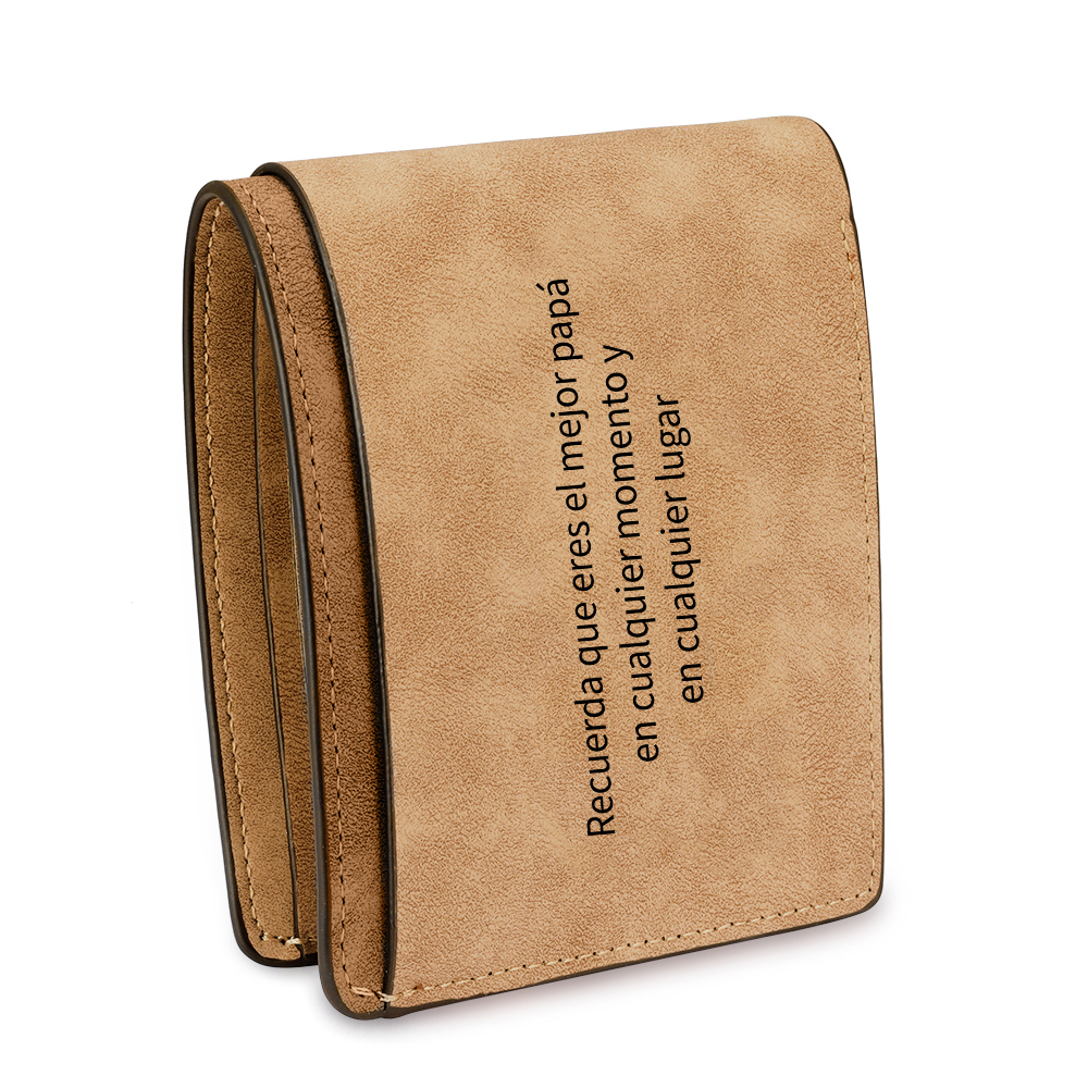 A mi papá-Cartera 2-5 nombres, foto y 3 textos personalizados billetera clásica puño a puño -Jessemade ES