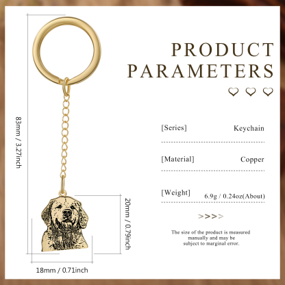 Llavero de mascota con colgante de foto personalizada-Jessemade ES