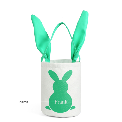 Pascua-Bolsa de conejo con 1 nombre personalizado-Jessemade ES