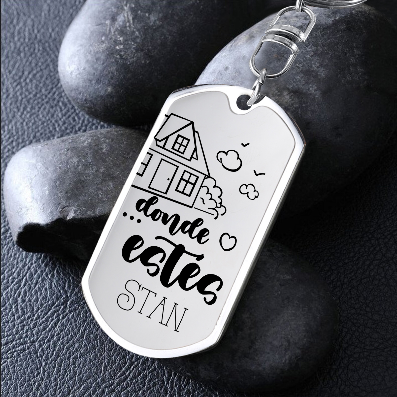 Llavero personalizado con 1 nombre para pareja unidad de llaveros-Jessemade ES