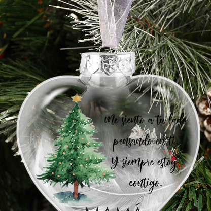 Bola navideña conmemorativa Adorno de Navidad 1 nombre y años personalizados con pluma -Jessemade ES