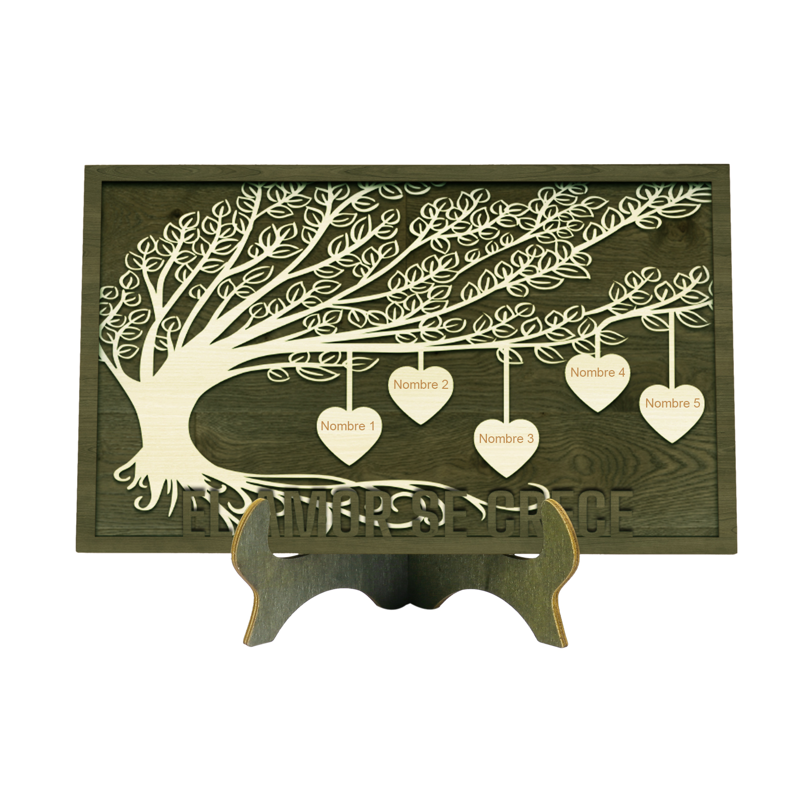 A mi mamá/abuela-Adorno 2-8 nombres personalizados decoración de madera árbol de la vida-Jessemade ES