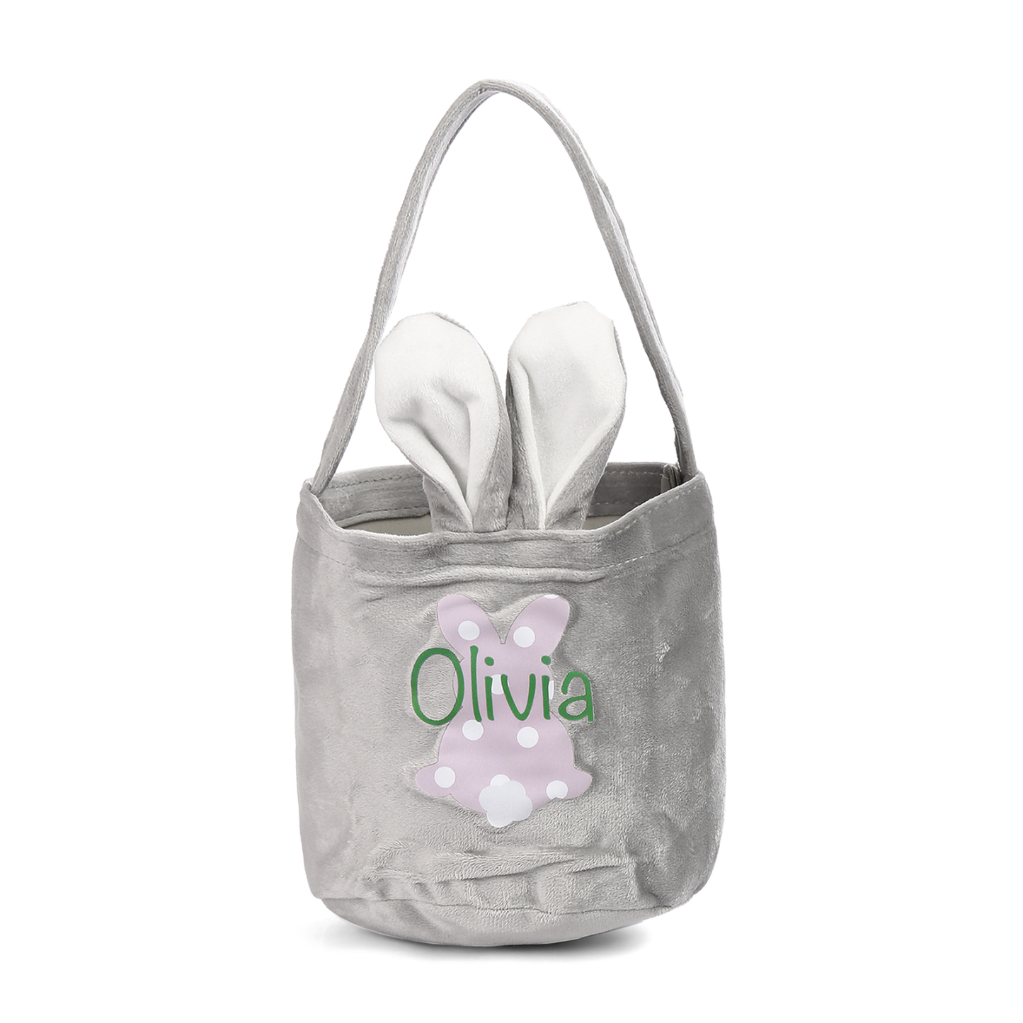 Pascua-Bolsa de conejo con 1 nombre personalizado-Jessemade ES