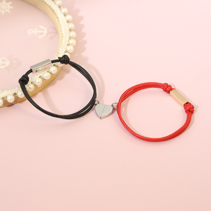 Pulsera de dos piezas de cuerda 2 nombres personalizados para pareja