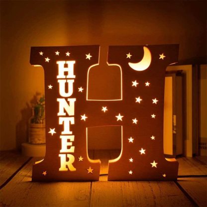 Lámpara 3D Ilusión Luz de Noche LED 26 Letras con 1 nombre personalizado-Jessemade ES