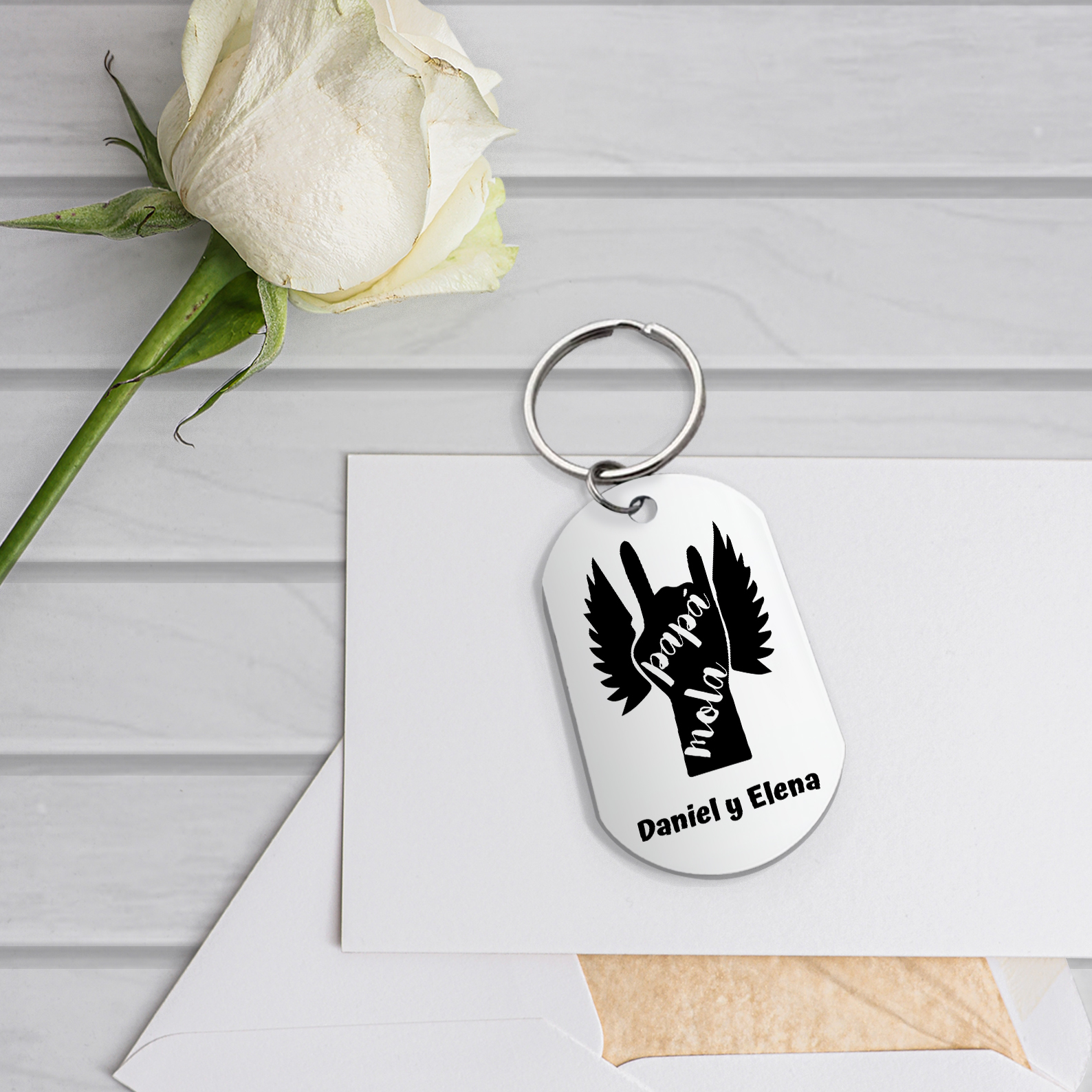 A mi papá-Llavero Personalizado PAPÁ MOLA 1 Texto -Jessemade ES