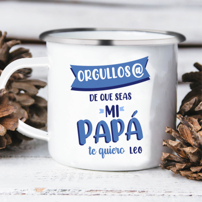 Taza para papá con 1 nombre personalizado-Jessemade ES
