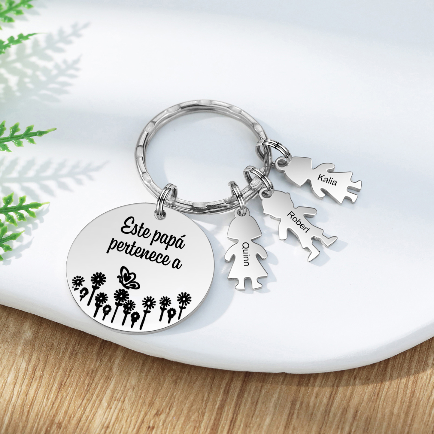 A mi papá - Llavero con 1-5 nombre personalizado en "niños"-Jessemade ES