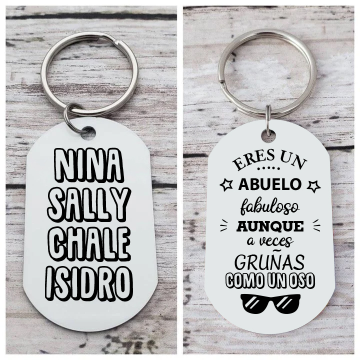 A mi abuelo-Llavero ERES UN ABUELO FABULOSO personalizado con 1-5 nombres-Jessemade ES