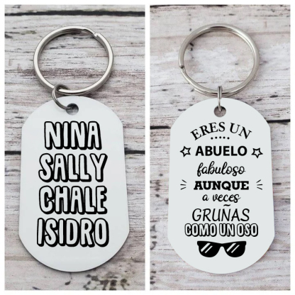A mi abuelo-Llavero ERES UN ABUELO FABULOSO personalizado con 1-5 nombres-Jessemade ES
