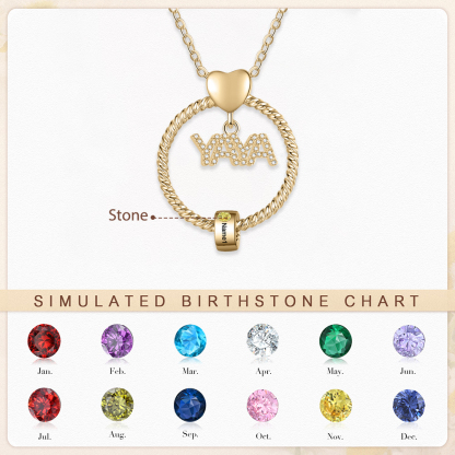 A mi abuela - Kit de regalo de cartera "Esta abuela pertenece a..." y collar ''YAYA'' 1 nombre personalizado con caja | Jessemade