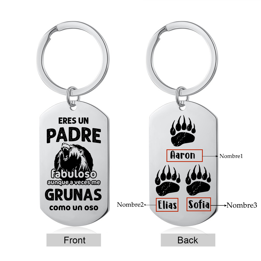 A mi papá-Llavero 1-7 Nombres Personalizados PADRE FABULOSO-Jessemade ES
