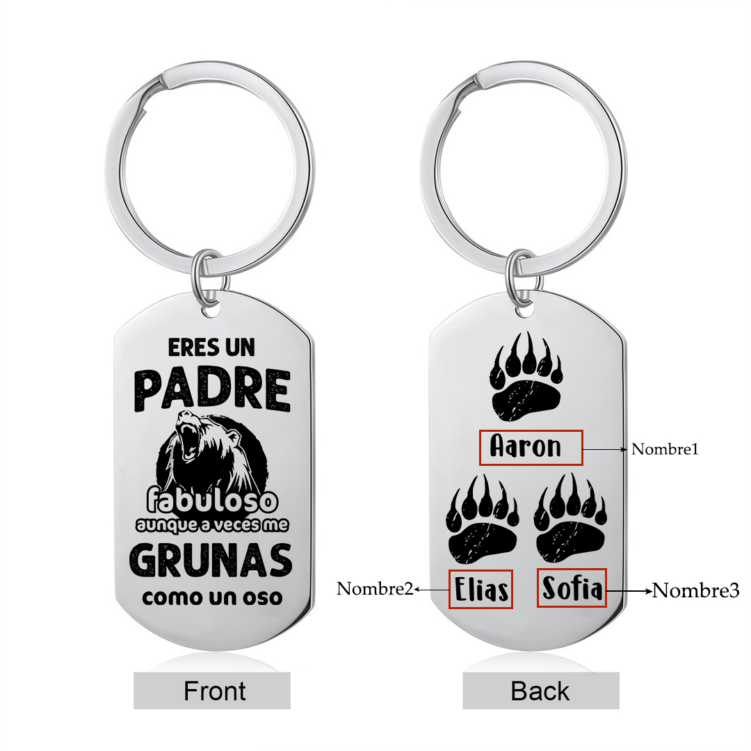A mi papá-Llavero 1-7 Nombres Personalizados PADRE FABULOSO-Jessemade ES