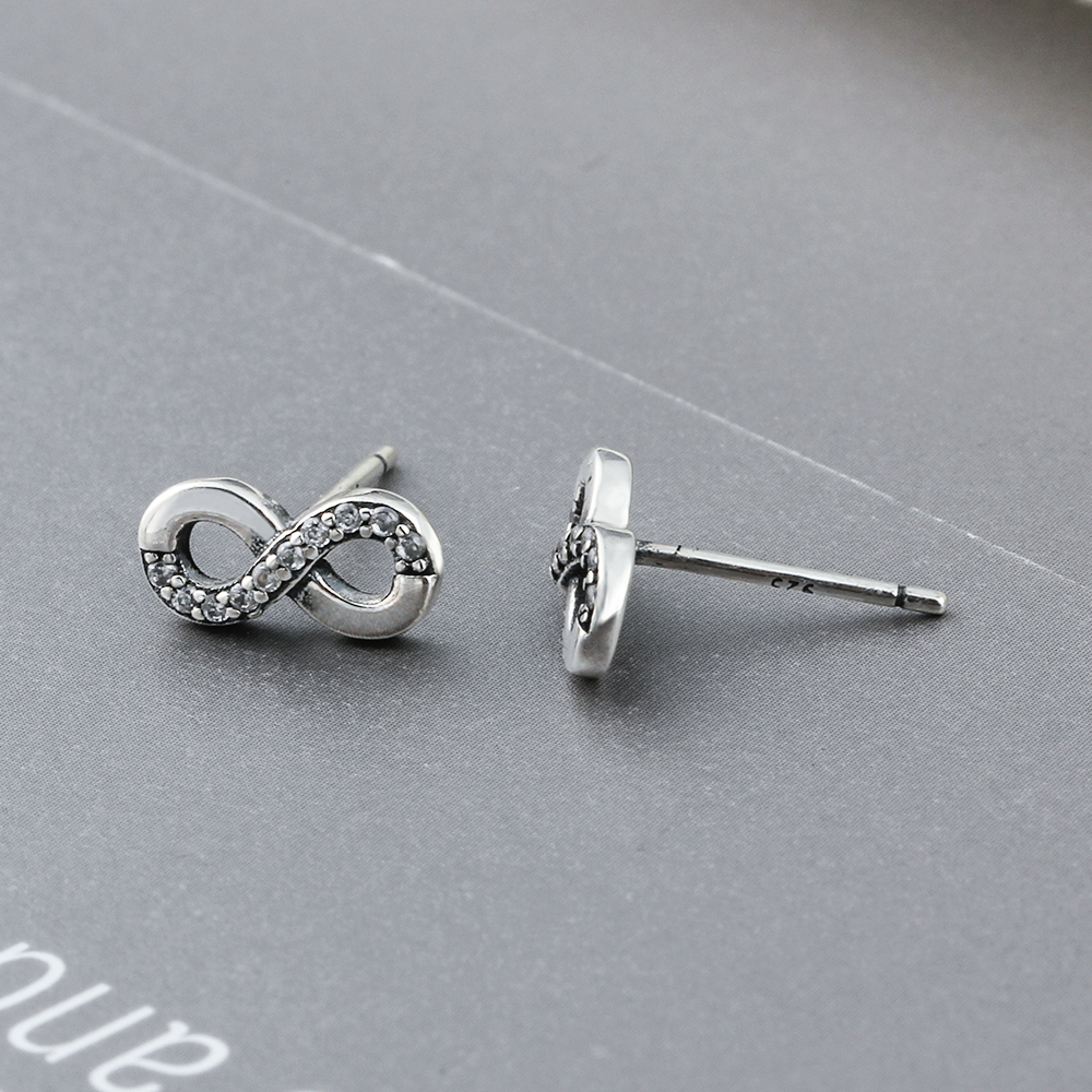 Pendientes elegantes de infinito aretes-Jessemade ES