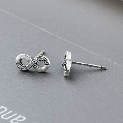 Pendientes elegantes de infinito aretes-Jessemade ES