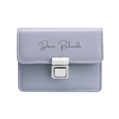 Cartera, billetera con 1 texto y 1 foto personalizados monedero clásico para mujer-Jessemade ES