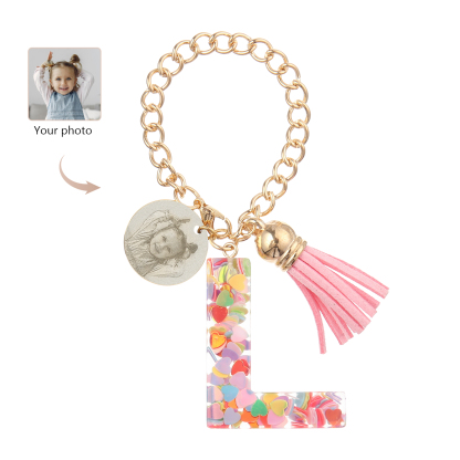 Etiqueta/Llavero con foto personalizada para mochila, botella