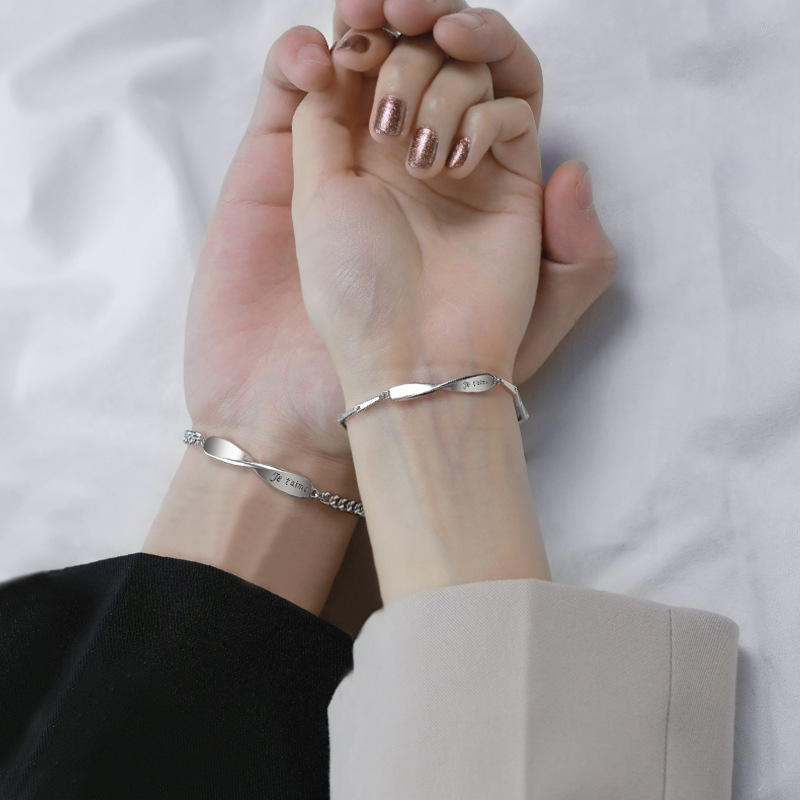 Pulseras de infinito para pareja 2 nombres personalizados-Jessemade ES