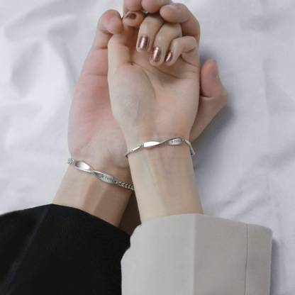Pulseras de infinito para pareja 2 nombres personalizados-Jessemade ES