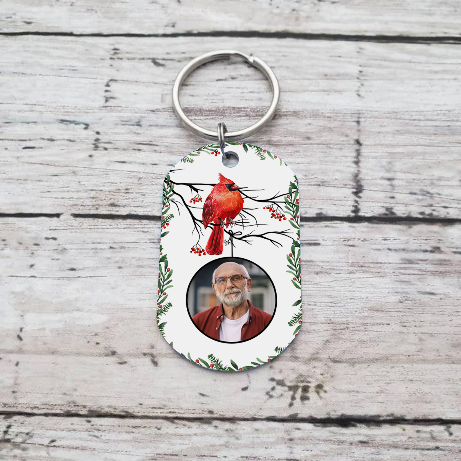 Llavero conmemorativo a un ser querido personalizado con foto, nombre y años-Jessemade ES