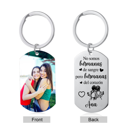 A mi amiga - Llavero con 1 nombre personalizado con foto-Jessemade ES