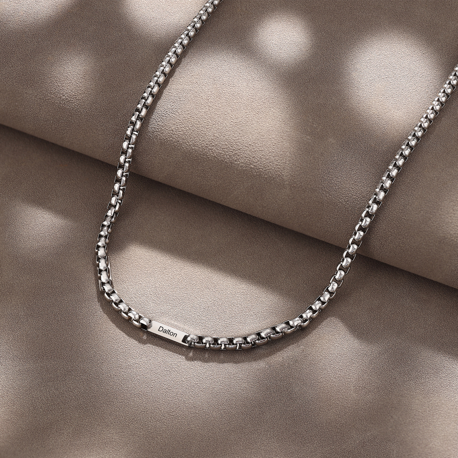 Collar de cadena personalizado con 1-5 nombres para hombre