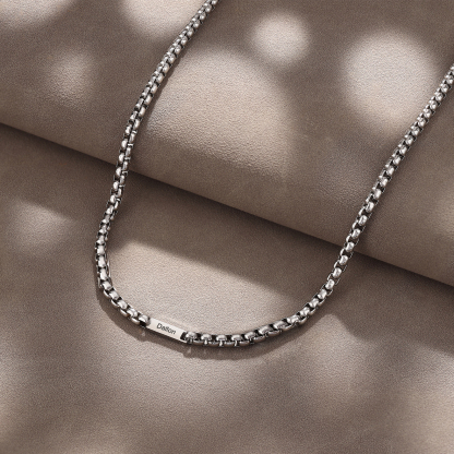 Collar de cadena personalizado con 1-5 nombres para hombre