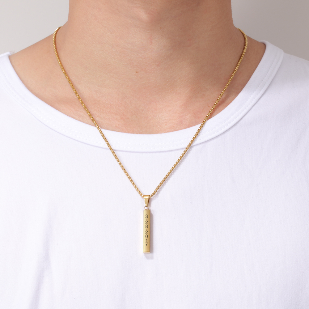 Collar Barra Vertical 4 Textos Personalizados-Jessemade ES