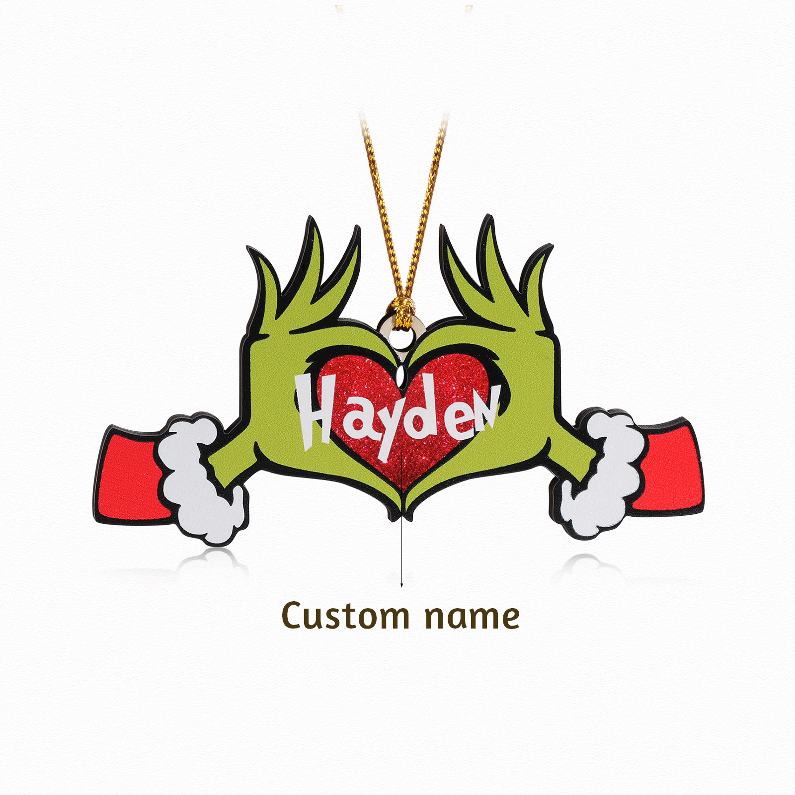 Navidad-Ornamentos Navideños de Madera la Mano Mágica 1 Nombre Personalizado