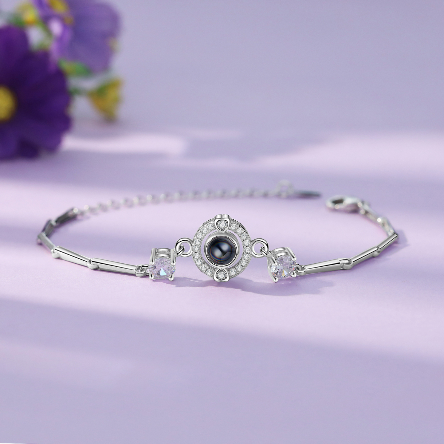 Pulsera con proyección de foto en color para mujer Brazalete de proyección-Jessemade ES