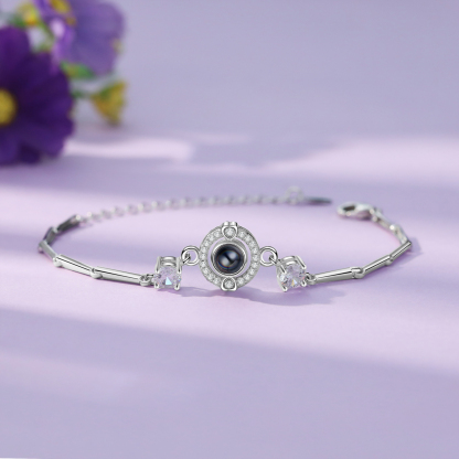 Pulsera con proyección de foto en color para mujer Brazalete de proyección-Jessemade ES