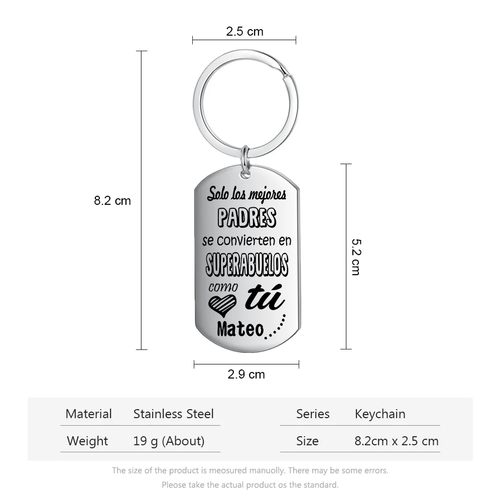 A mi abuelo-Llavero SUPERABUELOS personalizado con 1 nombre-Jessemade ES