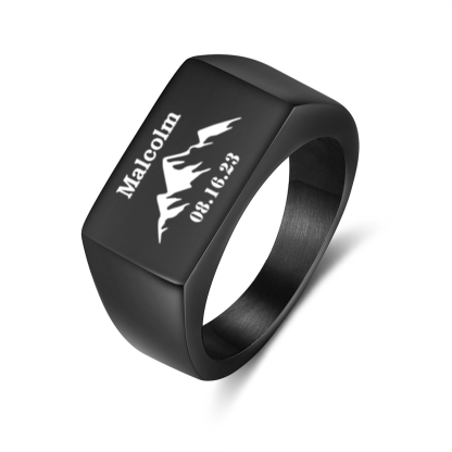 Anillo para hombre personalizado de 1 nombre-Jessemade ES