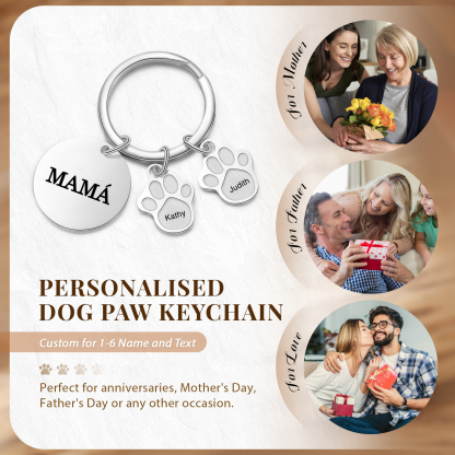 A mi familia - Llavero con 2 nombres personalizados en patas con texto-Jessemade ES