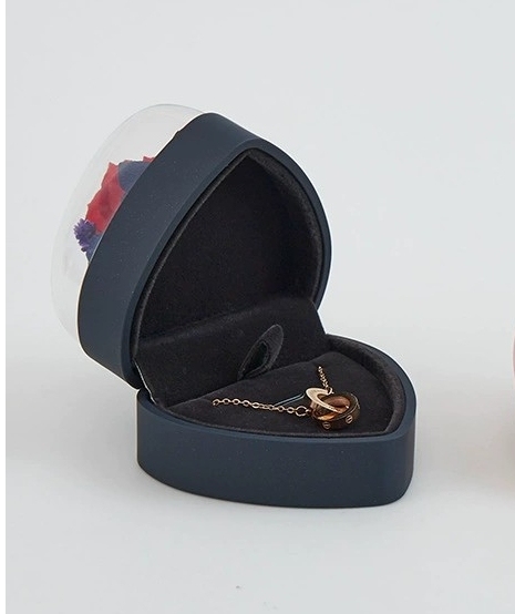 Caja de regalo en forma de corazón caja de joya rosa eterna-Jessemade ES