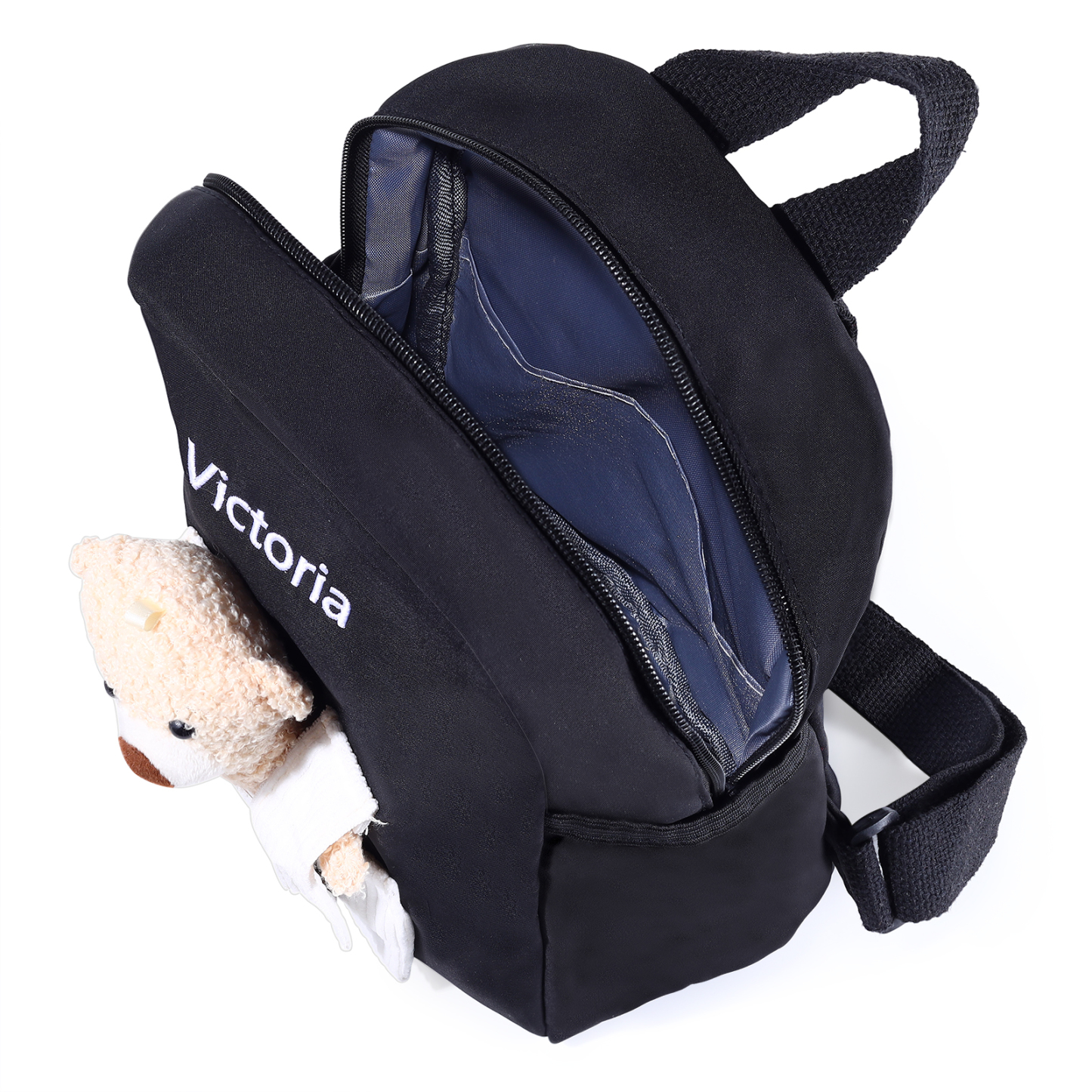 Mochilas escolares para los niños con peluche de oso con nombre personalizado bordado