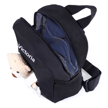 Mochilas escolares para los niños con peluche de oso con nombre personalizado bordado