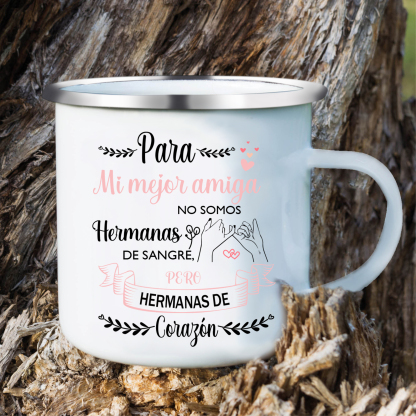 Taza para amigas pinky swear 2 nombres y foto personalizados-Jessemade ES