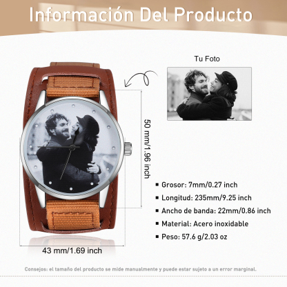Reloj con 1 foto personalizada