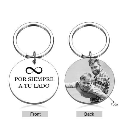 Llavero para pareja infinito 1 foto personalizada-Jessemade ES