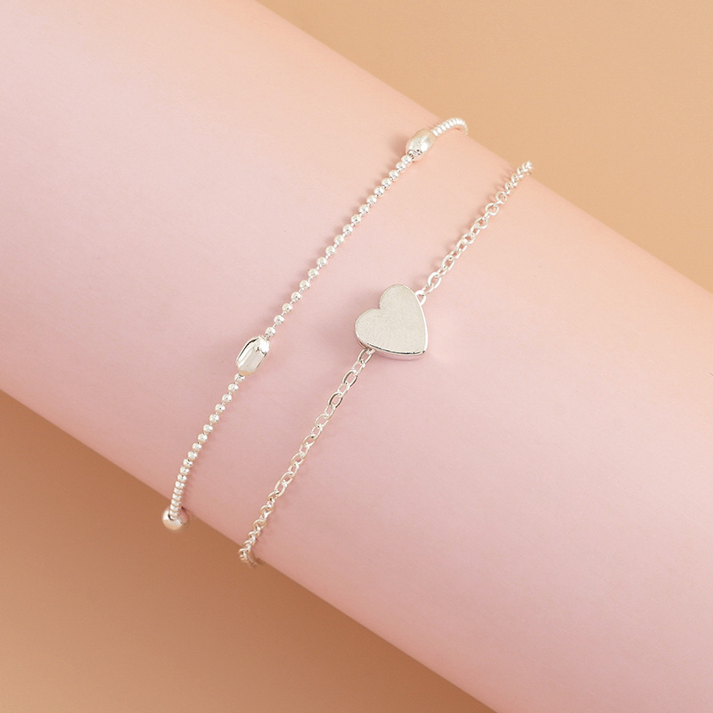 Pulsera de tobillo de dobles cadenas para mujer regalo de verano-Jessemade ES