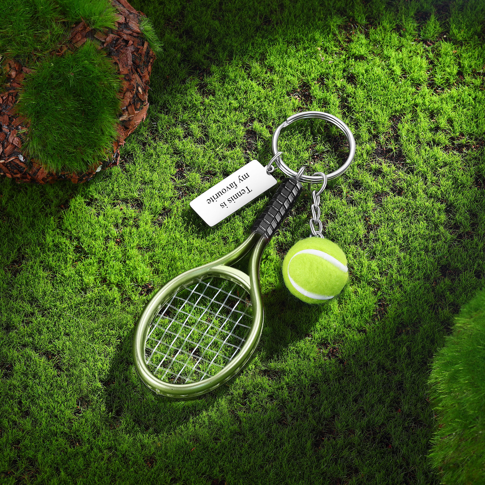 Etiqueta con texto personalizado para mochila, llavero de tenis