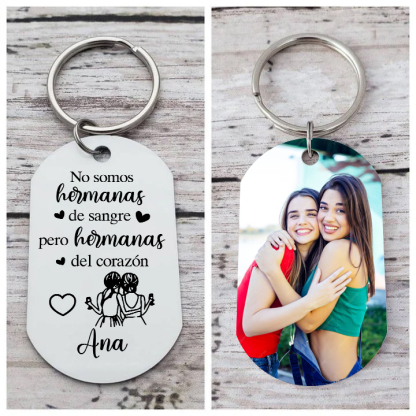 A mi amiga - Llavero con 1 nombre personalizado con foto-Jessemade ES