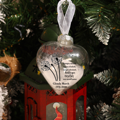 Bola navideña conmemorativa Adorno de Navidad 1 nombre y años personalizados con pluma -Jessemade ES