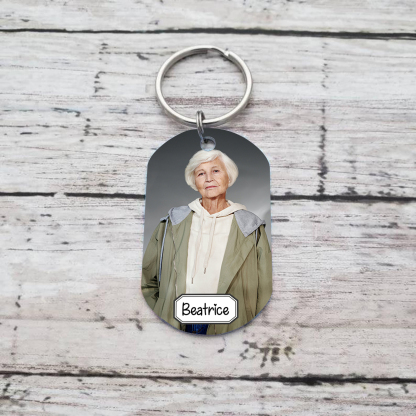 Llavero conmemorativo a un ser querido personalizado con foto y nombre-Jessemade ES