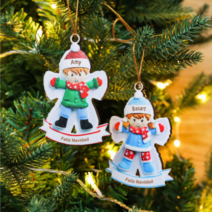 Navidad-Bebé Ornamento Navideño Muñeco 1 nombre y texto personalizados